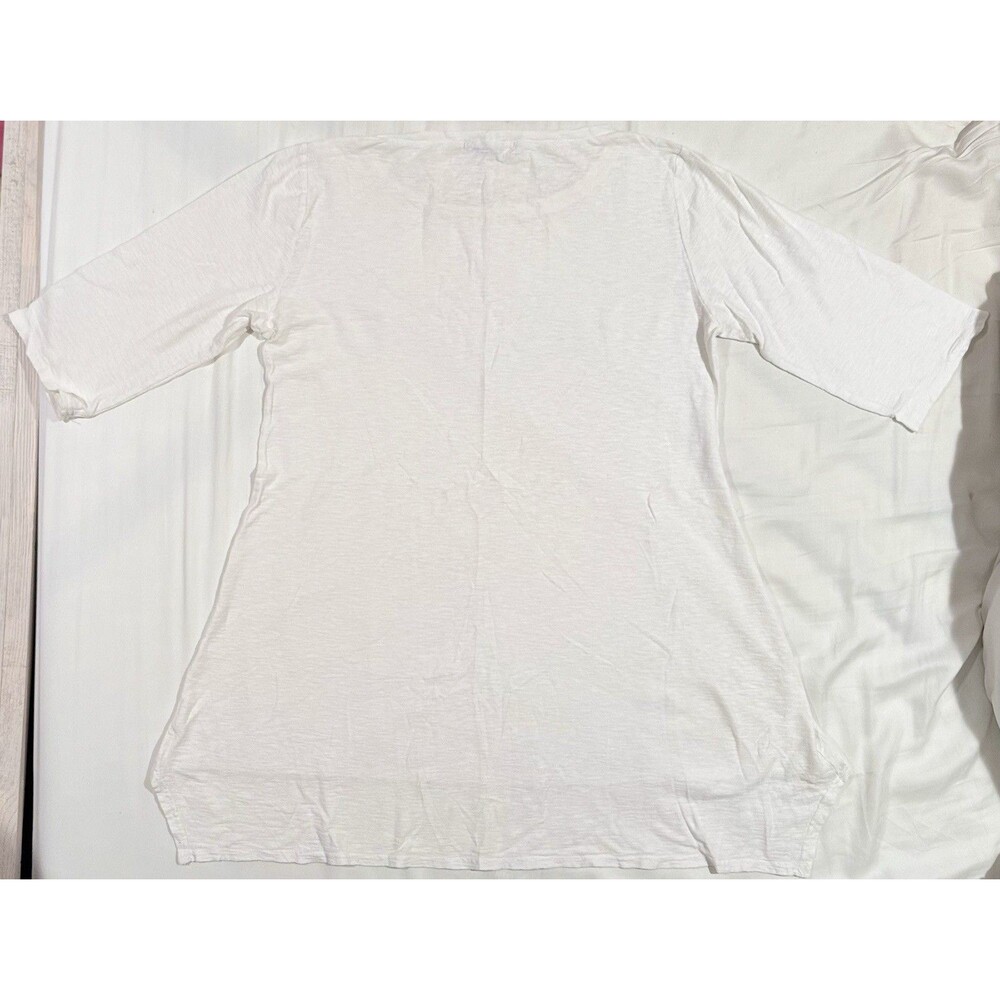 Vintage Y2K Cut Loose White Ivory Tunic Shirt S Flowy Boho Old Money Hippie 90s - Picture 2 of 10